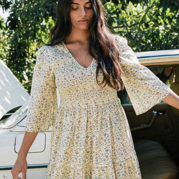 Christy Dawn Silk/Cotton Basil Dress - Picture 3 of 9